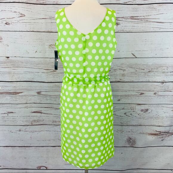 Alex Marie NWT green white dots sheer overlay - Picture 4 of 5